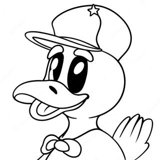 Donald Duck In A Funny Hat Coloring Page 53023-42442