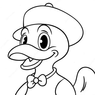 Donald Duck In A Funny Hat Coloring Page 53023-42443