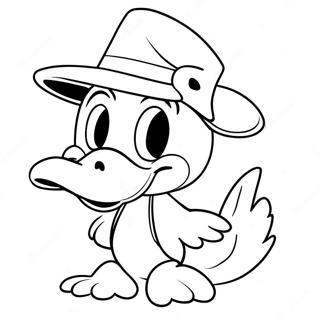 Donald Duck In A Funny Hat Coloring Page 53023-42444