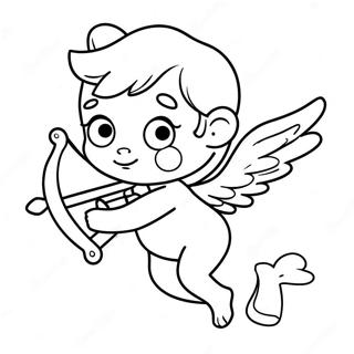 Cute Cupid With Bow Coloring Page 5302-4404