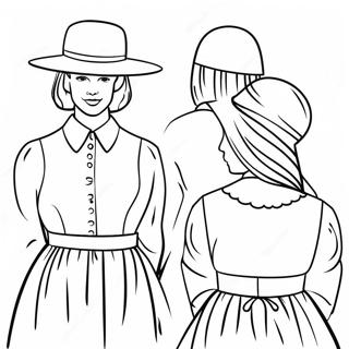 Traditional Amish Dress Coloring Page 53053-42473