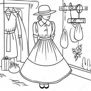 Traditional Amish Dress Coloring Page 53053-42474