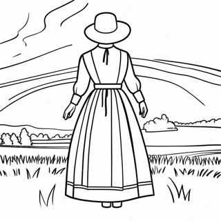 Traditional Amish Dress Coloring Page 53053-42475