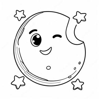 Moon And Stars Coloring Pages