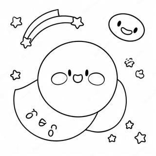 Moon And Stars Coloring Page 53072-42484