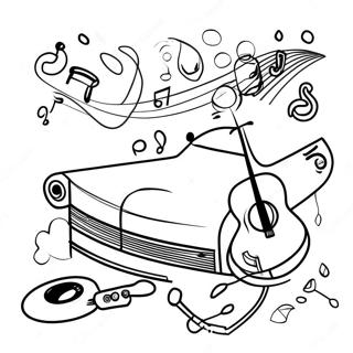 Oldies Music Coloring Page 53102-42514