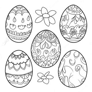 Colorful Ostara Eggs Coloring Page 53113-42517