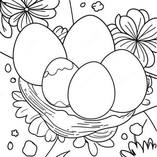 Colorful Ostara Eggs Coloring Page 53113-42519