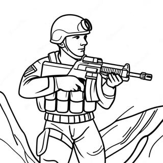 Special Forces Soldier In Action Coloring Page 53122-42522