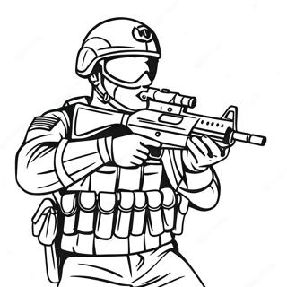 Special Forces Soldier In Action Coloring Page 53122-42524