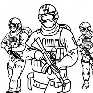 Tactical Special Forces Team Coloring Page 53123-42525