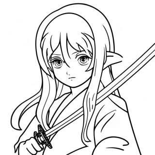 Muichiro With Sword Coloring Page 5312-4410