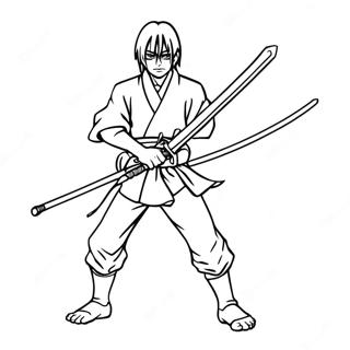 Muichiro With Sword Coloring Page 5312-4412