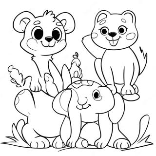 Gender Neutral Animal Friends Coloring Page 53142-42534