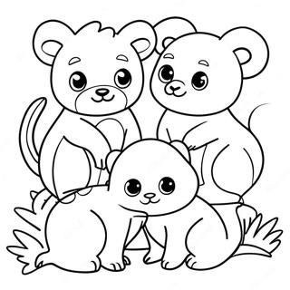 Gender Neutral Animal Friends Coloring Page 53142-42535