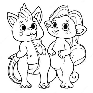 Gender Neutral Fantasy Creatures Coloring Page 53143-42537