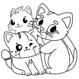 Playful Kittens Coloring Page 53153-42547