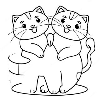 Playful Kittens Coloring Page 53153-42548