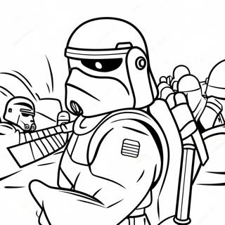 Epic Scout Trooper Battle Coloring Page 53163-42553