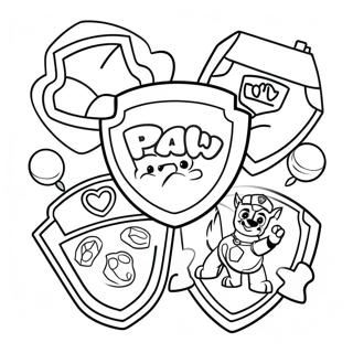 Paw Patrol Badges Coloring Pages