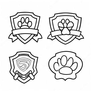 Paw Patrol Badges Coloring Pages