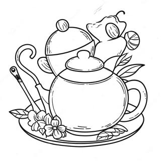 Tea Party Coloring Page 5321-4416