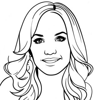 Carrie Underwood Portrait Coloring Page 53222-42598