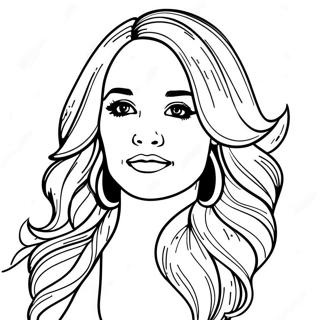 Carrie Underwood Portrait Coloring Page 53222-42599