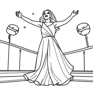 Carrie Underwood Performing On Stage Coloring Page 53223-42609