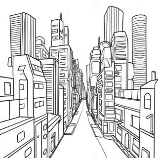 Futuristic Cityscape Coloring Page 53242-42615