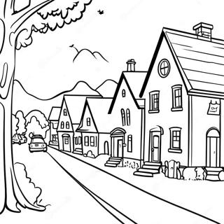 Charming Vermont Village Coloring Page 53263-42635