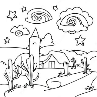 Night Time Sky Coloring Page 53272-42638