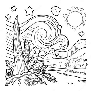 Starry Night Coloring Page 53273-42644