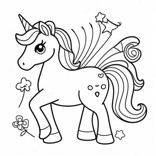 Candy Lisa Frank Rainbow Unicorn Coloring Page 53282-42646