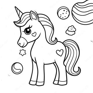 Candy Lisa Frank Rainbow Unicorn Coloring Page 53282-42647