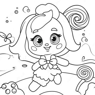 Lisa Frank Colorful Candy Land Coloring Page 53283-42651