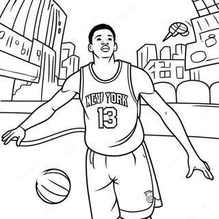 New York Knicks Basketball Player Coloring Page 53293-42661