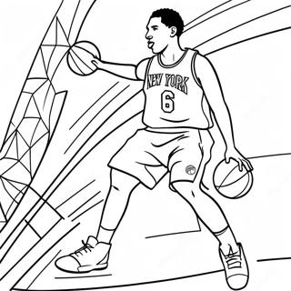 New York Knicks Basketball Player Coloring Page 53293-42663