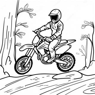 Honda Dirt Bike In Action Coloring Page 53303-42672