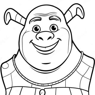 Shrek S Happy Face Coloring Page 53312-42666