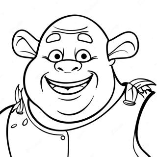 Shrek S Happy Face Coloring Page 53312-42667