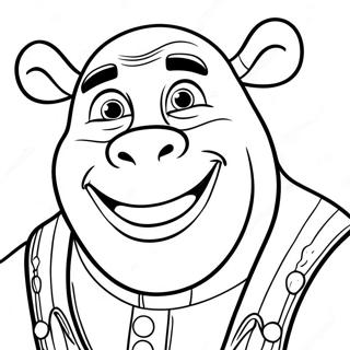 Shrek S Happy Face Coloring Page 53312-42668