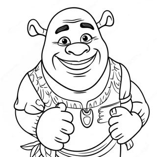 Shrek With Big Smile Coloring Page 53313-42673