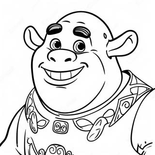 Shrek With Big Smile Coloring Page 53313-42674