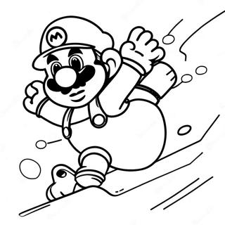 Super Mario Jumping On A Goomba Coloring Page 5332-4423