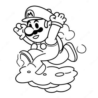 Super Mario Jumping On A Goomba Coloring Page 5332-4424