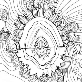 Sparkling Geode Coloring Page 53353-42702