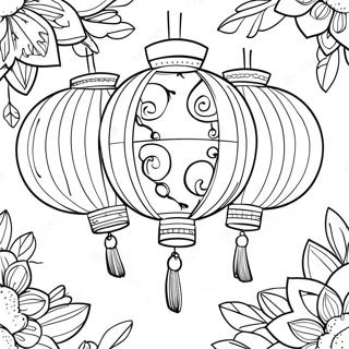 Festive Chinese Lanterns Coloring Page 53363-42716