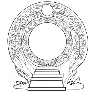 Magical Portal In A Fantasy World Coloring Page 53373-42721