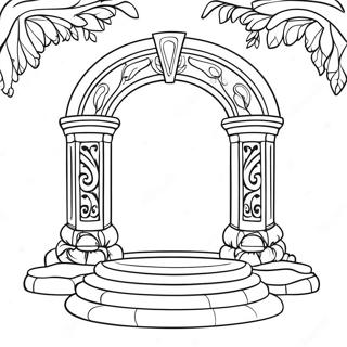 Magical Portal In A Fantasy World Coloring Page 53373-42722